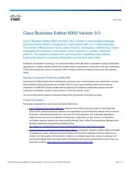 Cisco Business Edition 6000 Version 9.0 - Vidofon