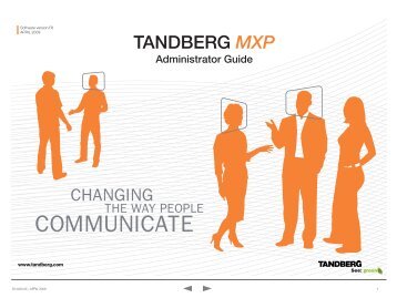 Cisco (Tandberg) MXP Admin Guide - Vidofon