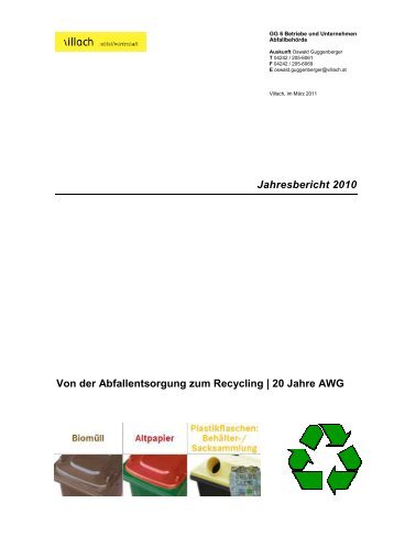 Jahresbericht 2010 Von der Abfallentsorgung zum ... - Villach