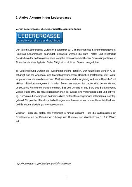 KONSULTATION Wettbewerb Lederergasse - Villach