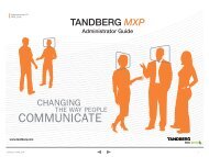Cisco (Tandberg) MXP Admin Guide - Vidofon