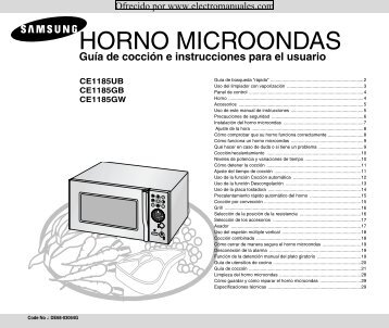 HORNO MICROONDAS - Electromanuals.org