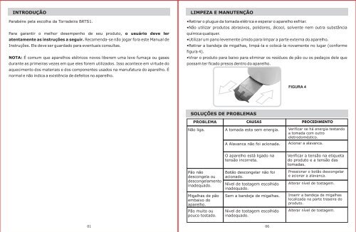 400 05 00 Rev0 Folheto de Instruções Torradeira BRTS1 - Colombo