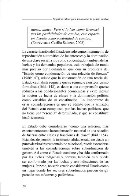 Despatriarcalizar para descolonizar la gestión pública - EGPP