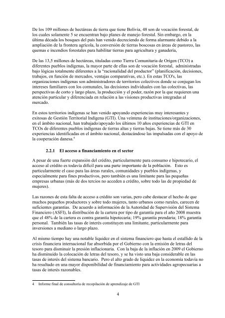 apoyo al sector agropecuario y de producción, 2010-14 bolivia