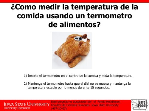 Descongelar alimentos - Iowa State University Extension and ...