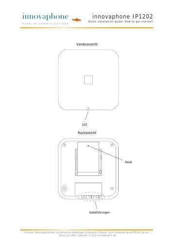 Installationsanleitung IP1202 - Innovaphone