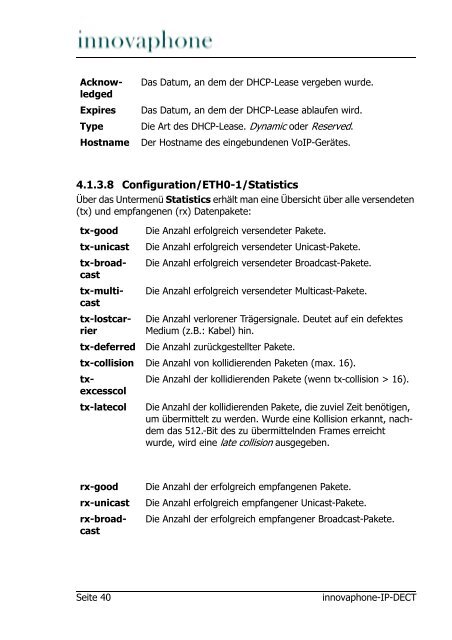 Innovaphone IP1200 DECT Basisstation Handbuch