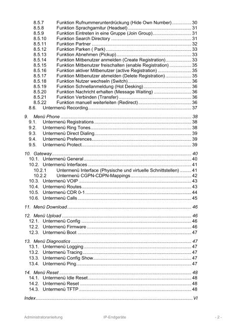 Administrationsanleitung innovaphone PBX Endgeräte - ECMSvario