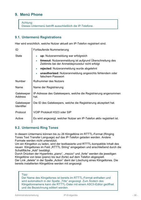 Administrationsanleitung innovaphone PBX Endgeräte - ECMSvario