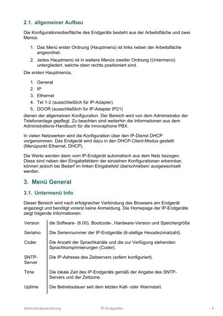 Administrationsanleitung innovaphone PBX Endgeräte - ECMSvario