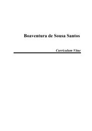 CV (última versão inglês) - Boaventura de Sousa Santos