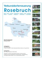 Verbunddorferneuerung Rosebruch Abschlussbericht Dezember 2009