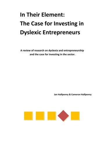 In Their Element: The Case for Investing in Dyslexic Entrepreneurs