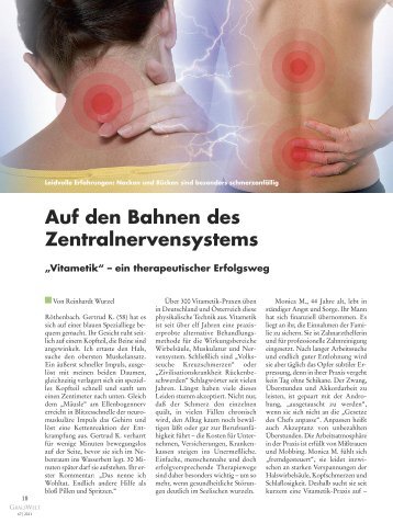 Auf den Bahnen des Zentralnervensystems - Berufsverband für ...