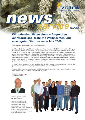 zum Newsletter >bitte hier klicken - Vitaris GmbH