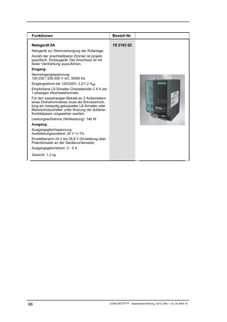 Systembeschreibung CONCENTO PLUS - Vitaris GmbH