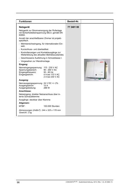 Systembeschreibung CONCENTO PLUS - Vitaris GmbH