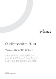 Strukturierter Qualitätsbericht 2010 Vivantes Humboldt-Klinikum