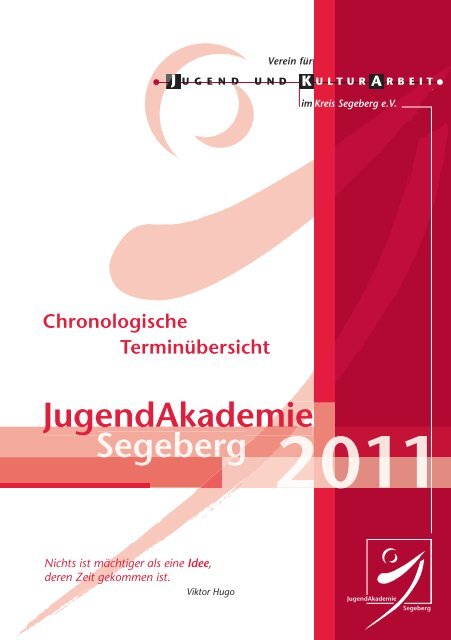 Chronologische Terminübersicht - Verein für Jugend