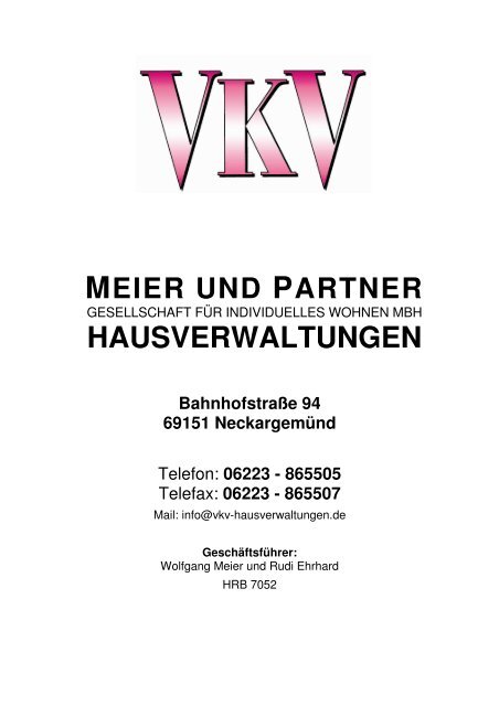 Firmenvorstellung Vkv Hausverwaltungen