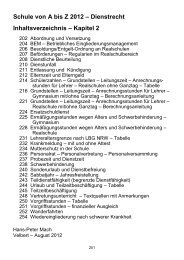 Schule von A bis Z 2012 â Dienstrecht Inhaltsverzeichnis ... - VLBS