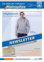 NEWSLETTER - Volksbank Mainspitze eG