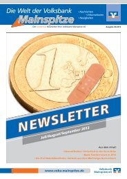 NEWSLETTER - Volksbank Mainspitze eG