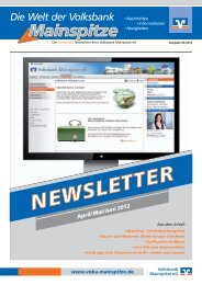 NEWSLETTER - Volksbank Mainspitze eG