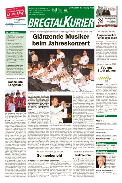 Ausgabe vom 13.03.2013 - Gemeinde VÃ¶hrenbach
