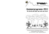 Flyer Sommerprogramm