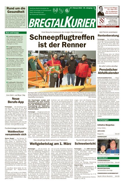 Ausgabe vom 27.02.2013 - Gemeinde VÃ¶hrenbach