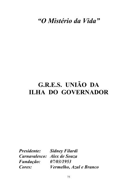 Livro de Enredos 2011 - Liesa