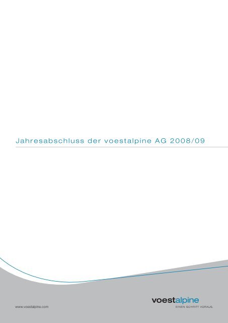 Jahresabschluss der voestalpine AG 2008/09