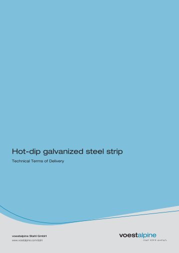 Hot-dip galvanized steel strip - voestalpine