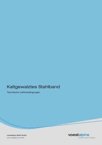 Kaltgewalztes Stahlband - voestalpine