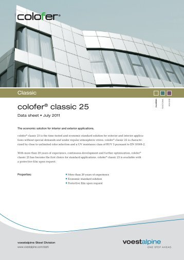 colofer® classic 25 - voestalpine