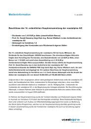 Medieninformation Hauptversammlung (27 KB) - voestalpine