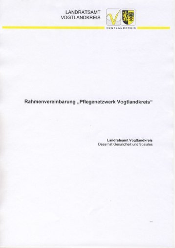 Rahmenvereinbarung - Landratsamt Vogtlandkreis