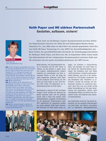 Voith Paper und IHI stärken Partnerschaft Gestalten, aufbauen ...