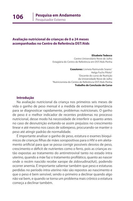 Inventário de Pesquisas e Estudos em DST/AIDS - Programa ...