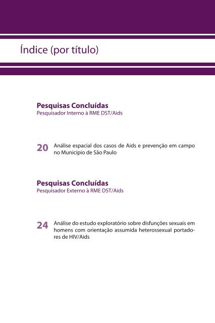 Inventário de Pesquisas e Estudos em DST/AIDS - Programa ...