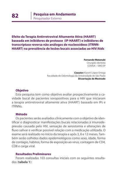 Inventário de Pesquisas e Estudos em DST/AIDS - Programa ...