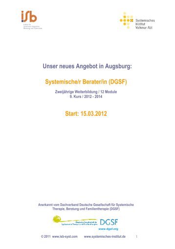 Systemische/r Berater/in (DGSF) - Systemisches Institut Augsburg ...