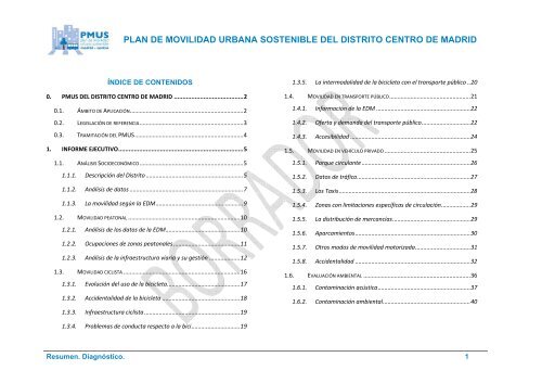 PLAN DE MOVILIDAD URBANA SOSTENIBLE DEL DISTRITO CENTRO DE MADRID