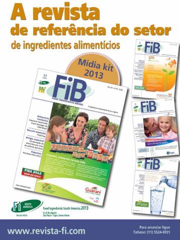 mídia kit 2013 - Revista FiB