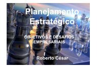 OBJETIVOS E DESAFIOS EMPRESARIAIS - Prof. Roberto César