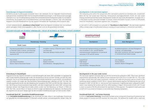 Jahresabschluss der Investkredit-Gruppe 2008 ... - Volksbank AG