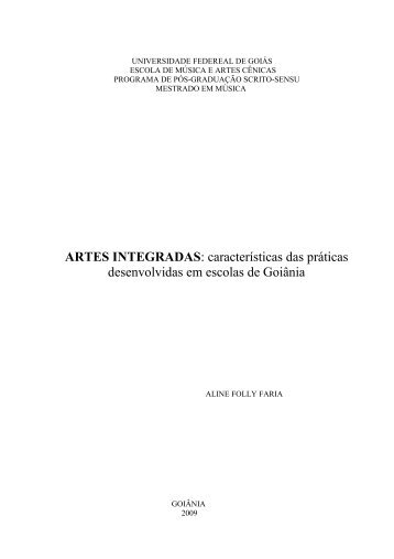 ARTES INTEGRADAS: características das práticas ... - EMAC - UFG