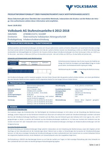 OEVAG PIB Muster Stufenzinsanleihe final draft - Volksbank AG